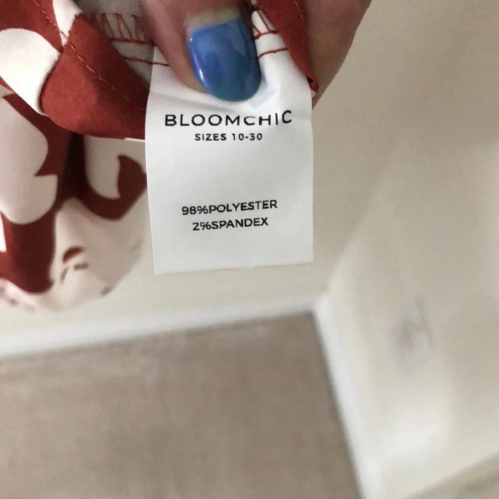 COPY - BloomChic Burnt Orange/White Dress w/pockets 18-20 NWT - Picture 12 of 13